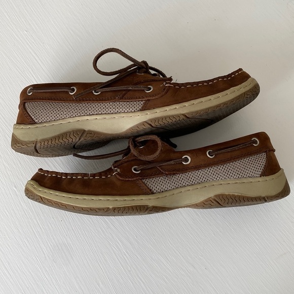 Highland Creek Brown Chesapeake Suede Dockside Boat Shoes 9 Like New Comfy - Picture 11 of 17